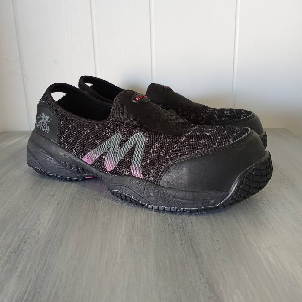 Moxie Trades Zena Black Slip On Industrial Hard Toe Work Shoes Women's Size 9